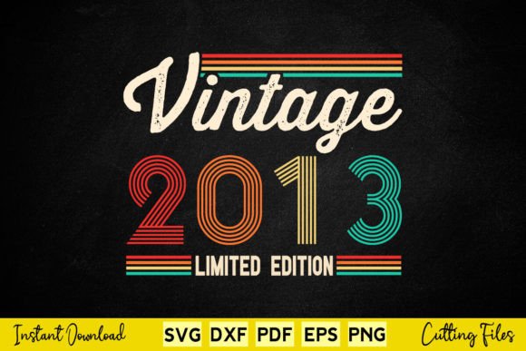 11 Year Old Gifts Born in 2013 Vintage Graphics