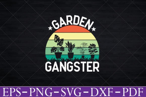 Garden Gangster Shirt Retro Vintage Svg Graphics and Crafts Review