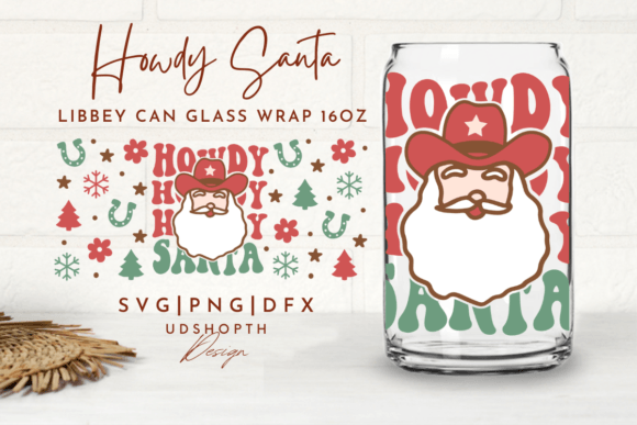 Howdy Santa Can Glass Svg, 16oz Graphics and Crafts Review