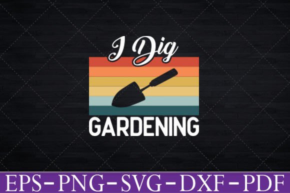 I Dig Gardening Retro Funny Gardening Graphics and Crafts Review