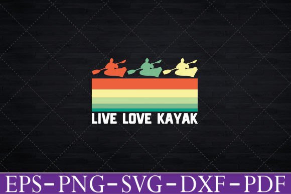 Live Love Kayak Vintage Kayaking T-Shirt Graphics and Crafts Review